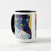 Custom Cat Portrait Painting - Forever Loved Pet マグカップ (正面左)