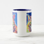 Custom Cat Portrait Painting - Forever Loved Pet マグカップ (中央)