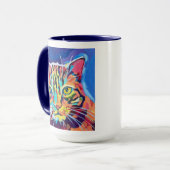 Custom Cat Portrait Painting - Forever Loved Pet マグカップ (正面左)