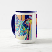 Custom Cat Portrait Painting - Forever Loved Pet マグカップ (正面左)