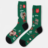 Custom Cat Socks Gift for Pet Lovers - Cat Photos ソックス (左)
