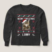 Custom Cat Ugly Christmas Sweatshirt with Photo (デザイン正面)
