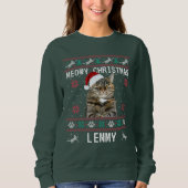 Custom Cat Ugly Christmas Sweatshirt with Photo スウェットシャツ (正面)