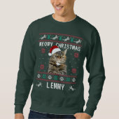 Custom Cat Ugly Christmas Sweatshirt with Photo スウェットシャツ (正面)