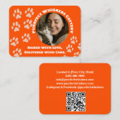Custom Cattery Business Card – Orange  名刺 (正面/裏面)