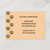 Custom Cattery Business Card with Photo  名刺 (裏面)