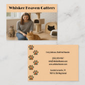 Custom Cattery Business Card with Photo  名刺 (正面/裏面)