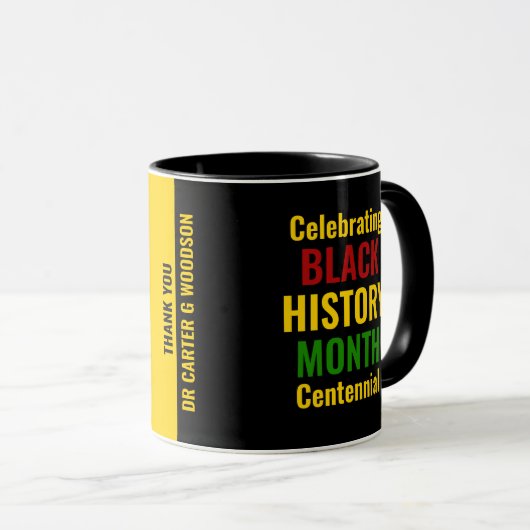 Custom Celebrating Black History Month Centennial マグカップ (正面右)