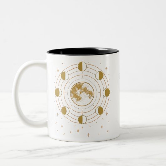 Custom Celestial Moon Phase Mug ツートーンマグカップ (左)