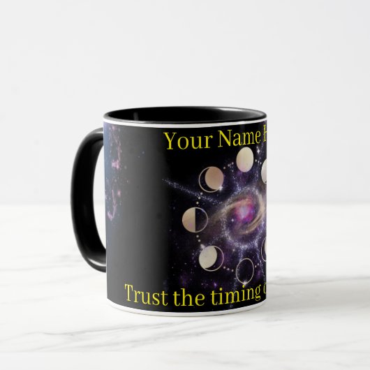 Custom Celestial Moon Phases Spiritual Coffee Mug マグカップ (正面左)