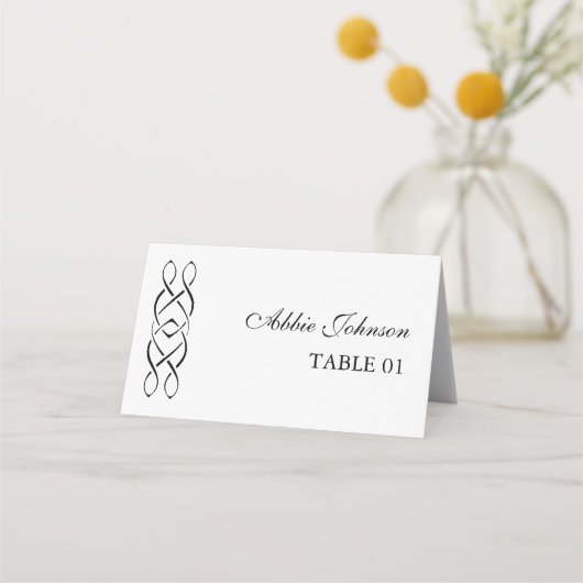 Custom Celtic Knot Wedding Place Card プレイスカード (正面)