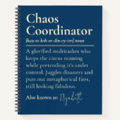 Custom Chaos Coordinator Journal Gift for Coworker ノートブック (正面)