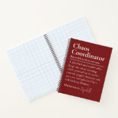 Custom Chaos Coordinator Notebook Gift for Boss ノートブック (内部)