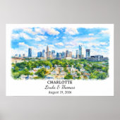 Custom Charlotte Wall Art, North Carolina Poster ポスター (正面)