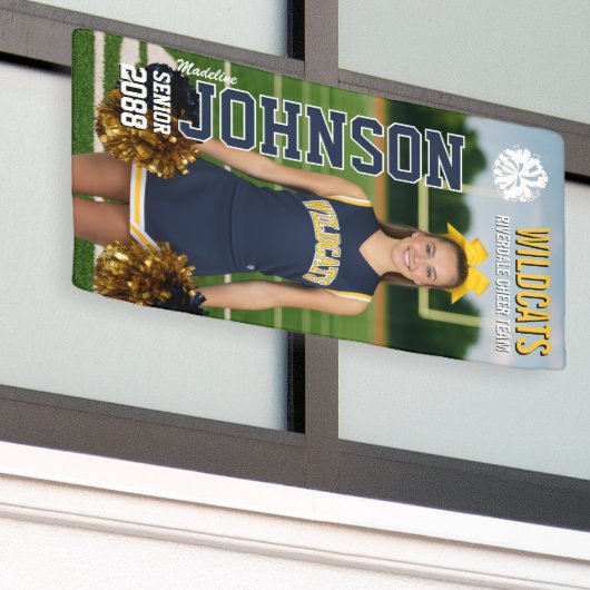 Custom Cheerleading Senior Cheer Homecoming Game 横断幕 (ビルの外側)