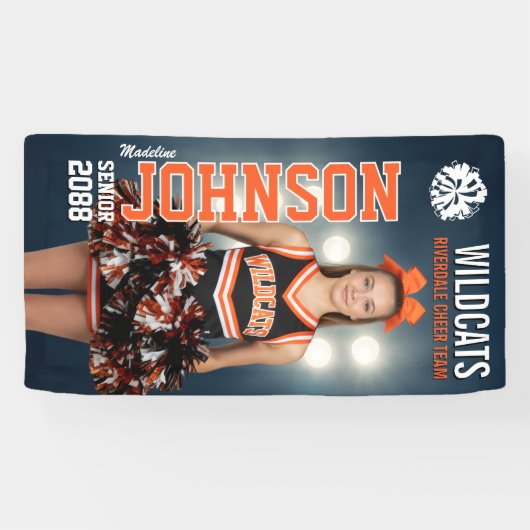 Custom Cheerleading Senior Cheer Team Photo 横断幕 (横)