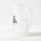 Custom Cheers to My Humans Pet Wedding  フロストグラスビールジョッキ (正面右)