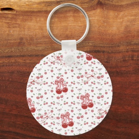 Custom Cherry & Bows Keychain キーホルダー (裏面)
