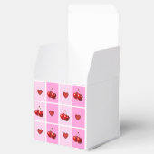 Custom Cherry Heart Checkerboard Pattern フェイバーボックス (オープン)