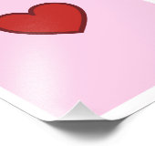 Custom Cherry Heart Checkerboard Pattern フォトプリント (角)