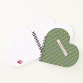 CUSTOM Cherry Lime Dainty Ditsy Floral pin Stripe ノートブック (内部)