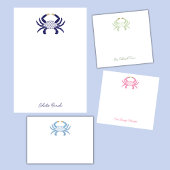 Custom Chic Pink Crab | Coastal Sticky Notes ポストイット