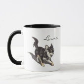 Custom Chihuahua Art Mug with Personalized Name マグカップ (左)