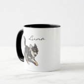 Custom Chihuahua Art Mug with Personalized Name マグカップ (正面左)