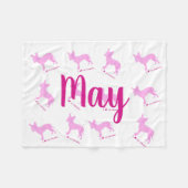 Custom Chihuahua Blanket  Pastel Silhouetteチワワ フリースブランケット (正面(横))