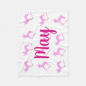 Custom Chihuahua Blanket  Pastel Silhouetteチワワ フリースブランケット (正面)