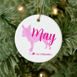 Custom Chihuahua Christmas Ornament   セラミックオーナメント
