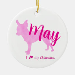 Custom Chihuahua Christmas Ornament セラミックオーナメント