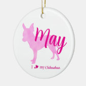 Custom Chihuahua Christmas Ornament   セラミックオーナメント (左)