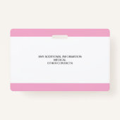 Custom Child Emergency Photo ID Badge for Kids バッジ (裏面)