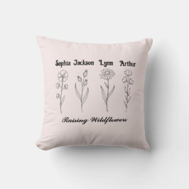 Custom Children Name Wildflower Garden クッション