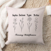 Custom Children Name Wildflower Garden クッション (ブランケット)