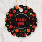 Custom Chili Pepper Thank You Scalloped Tag フェイバータグ (正面)
