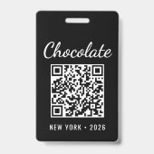 Custom Chocolate Festival Event QR Code VIP バッジ (裏面)