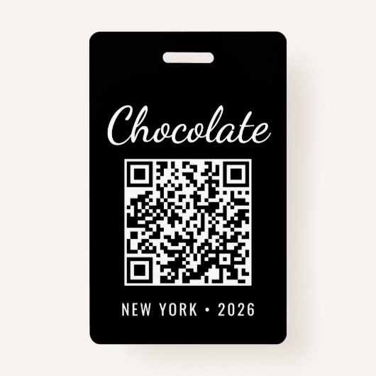 Custom Chocolate Festival Event QR Code VIP バッジ (裏面)