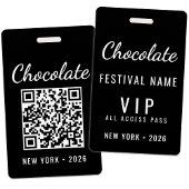 Custom Chocolate Festival Event QR Code VIP バッジ