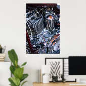 Custom chopper engine ポスター (ホームオフィス)