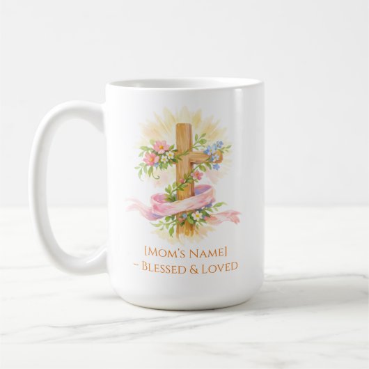 Custom Christian Mother’s Day Cross Mug コーヒーマグカップ (左)