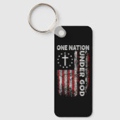 Custom Christian One Nation Under God キーホルダー (正面)