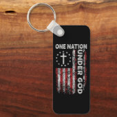 Custom Christian One Nation Under God キーホルダー (正面)
