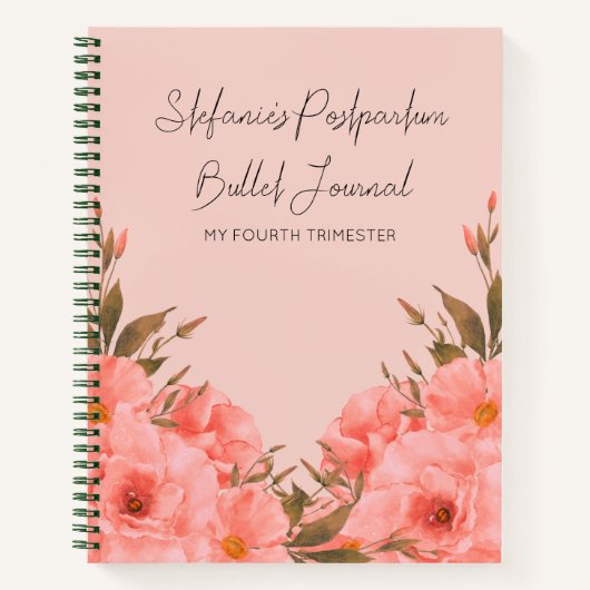 Custom Christian Postpartum Journal For New Moms ノートブック (正面)