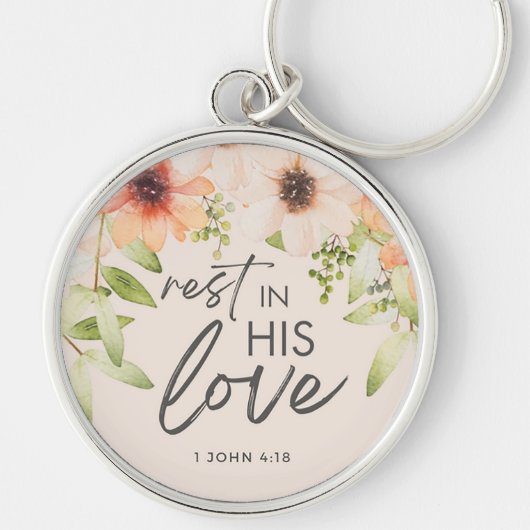 Custom Christian Rest in His Love キーホルダー (正面)