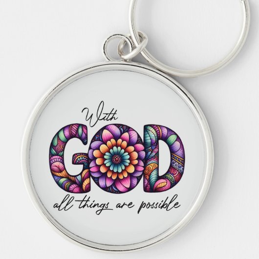 Custom Christian With God All Things Are Possible キーホルダー (正面)