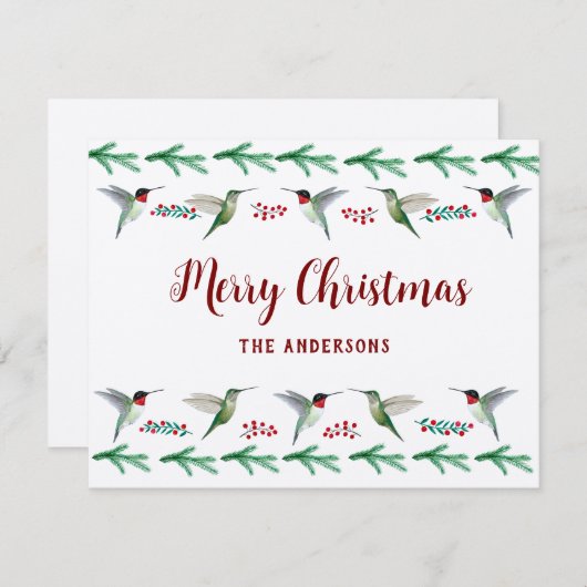 Custom Christmas シーズンカード (正面/裏面)