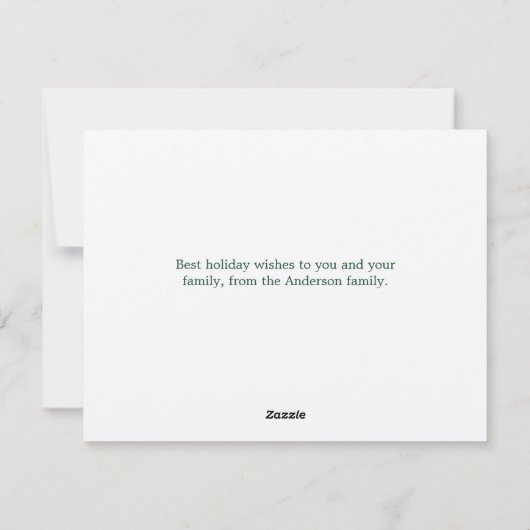 Custom Christmas シーズンカード (裏面)