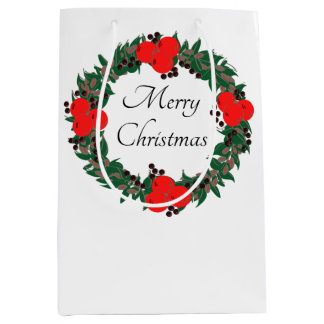 Custom Christmas ミディアムペーパーバッグ